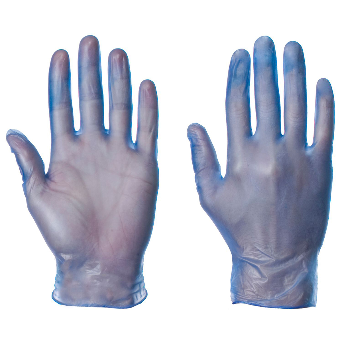 Supertouch powder free industrial vinyl gloves - blue - medium