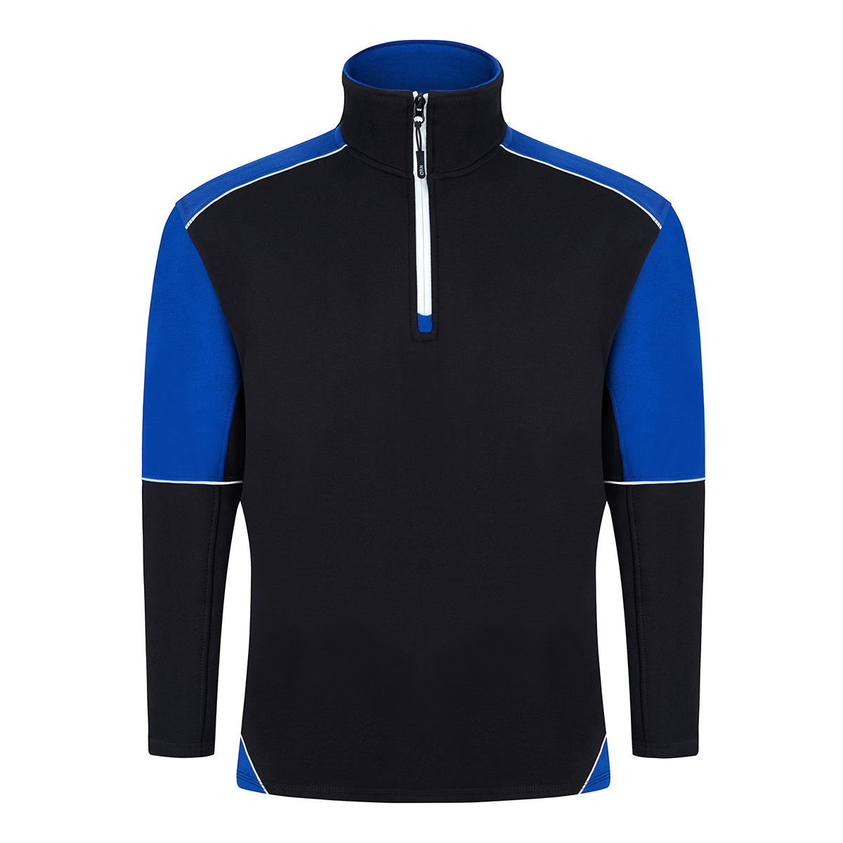 Fireback 1/4 zip sweatshirt - black/royal blue - large