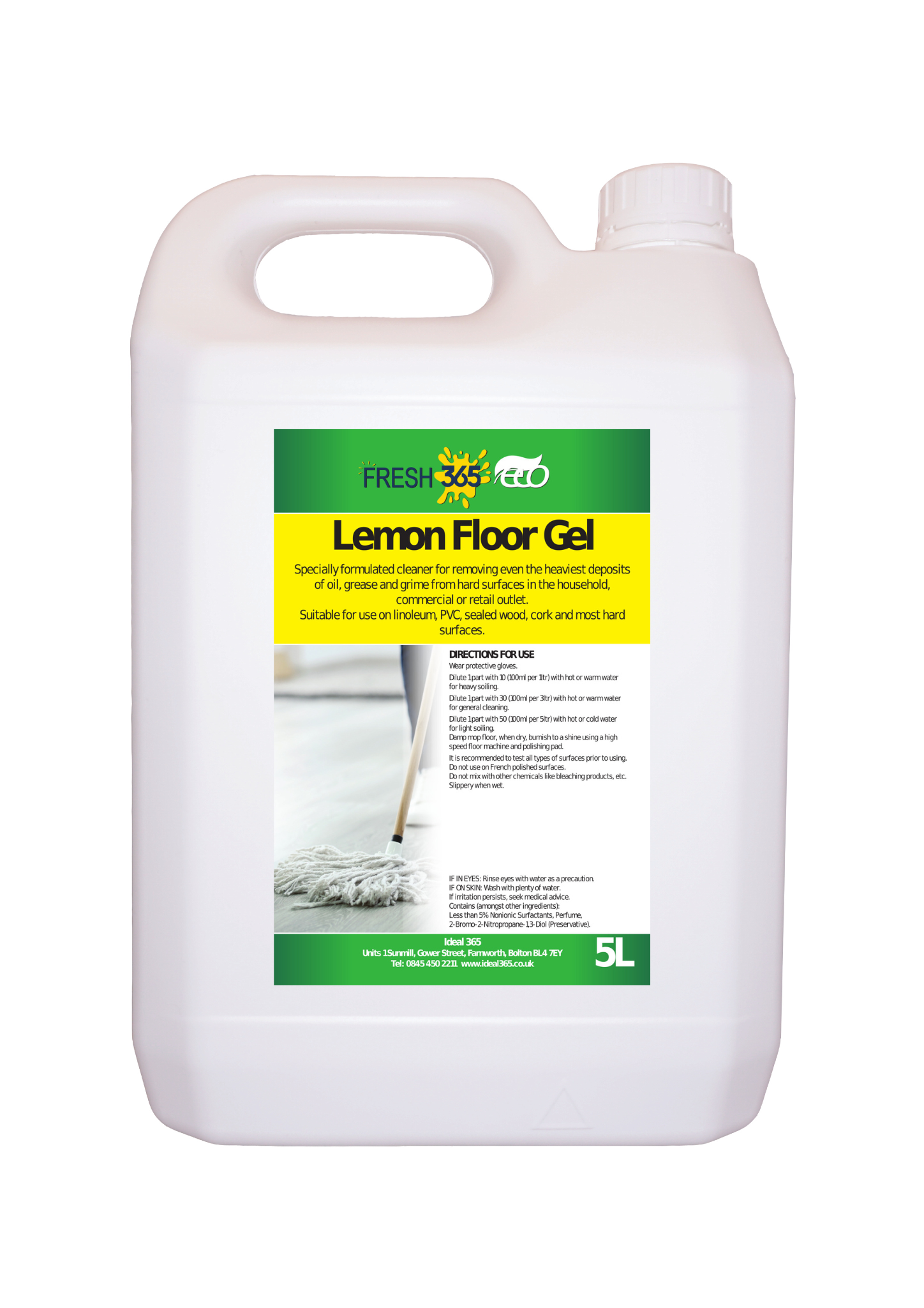 Fresh 365 eco lemon maximum citrus floor gel 5 litre