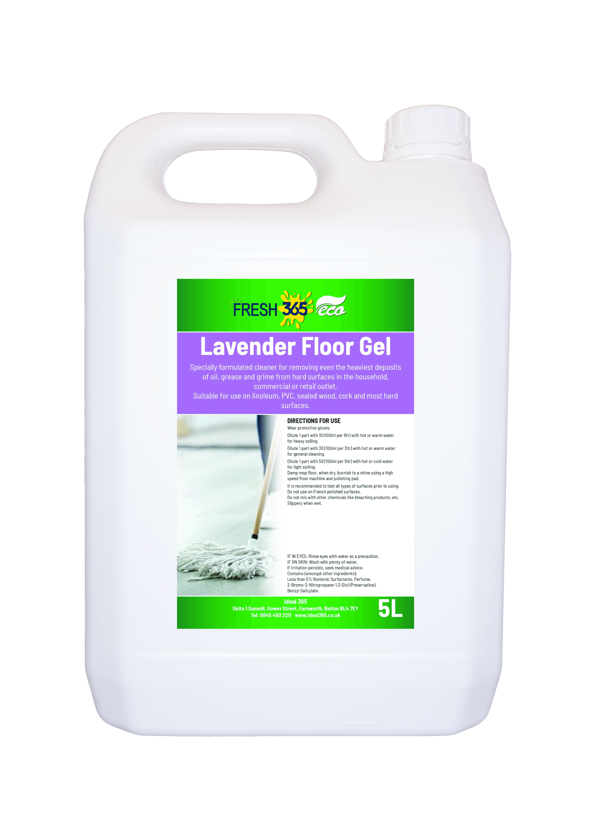 Fresh 365 eco lavender maximum floor gel 5 litres