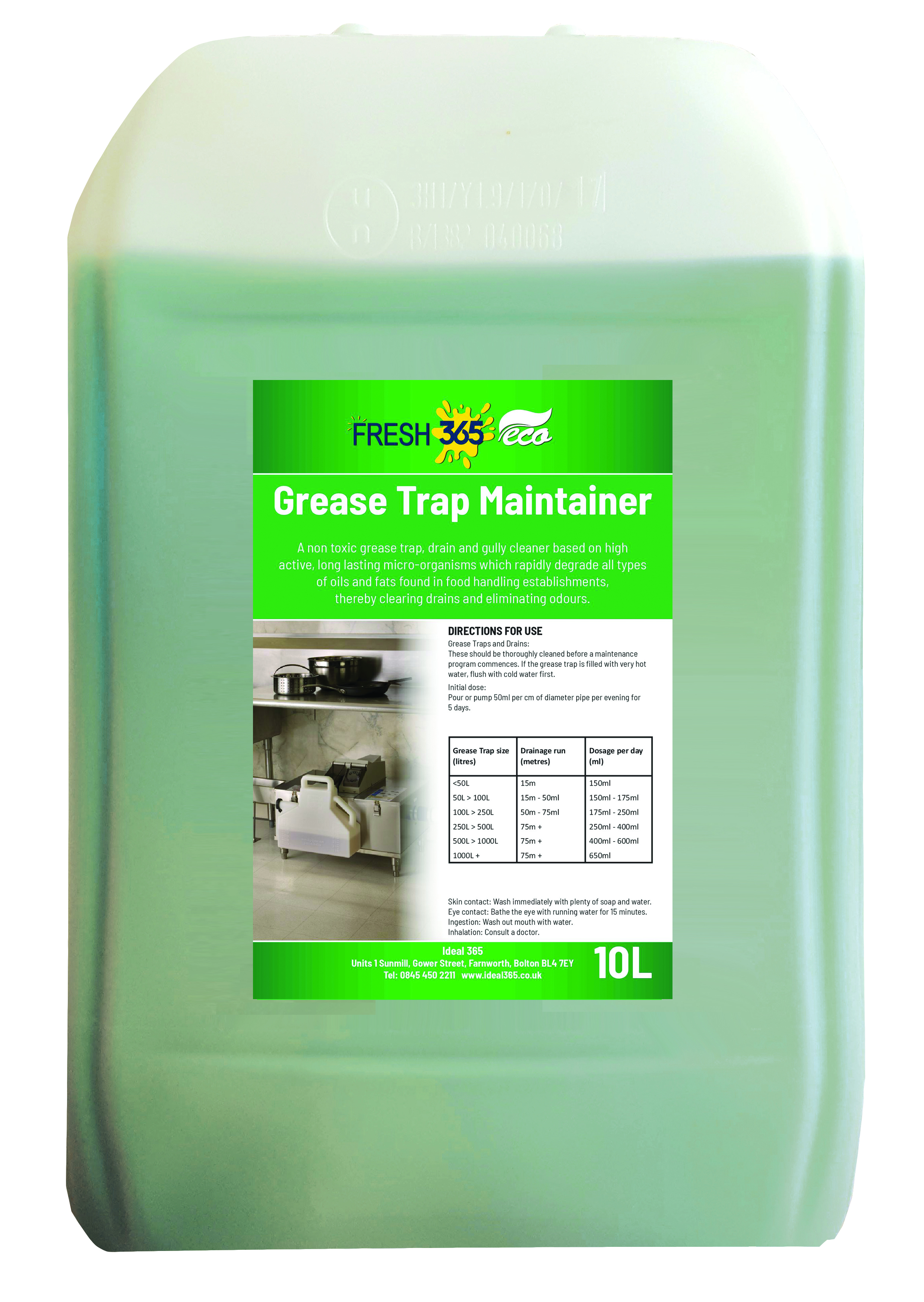 Fresh 365 eco grease trap maintainer 10 litre