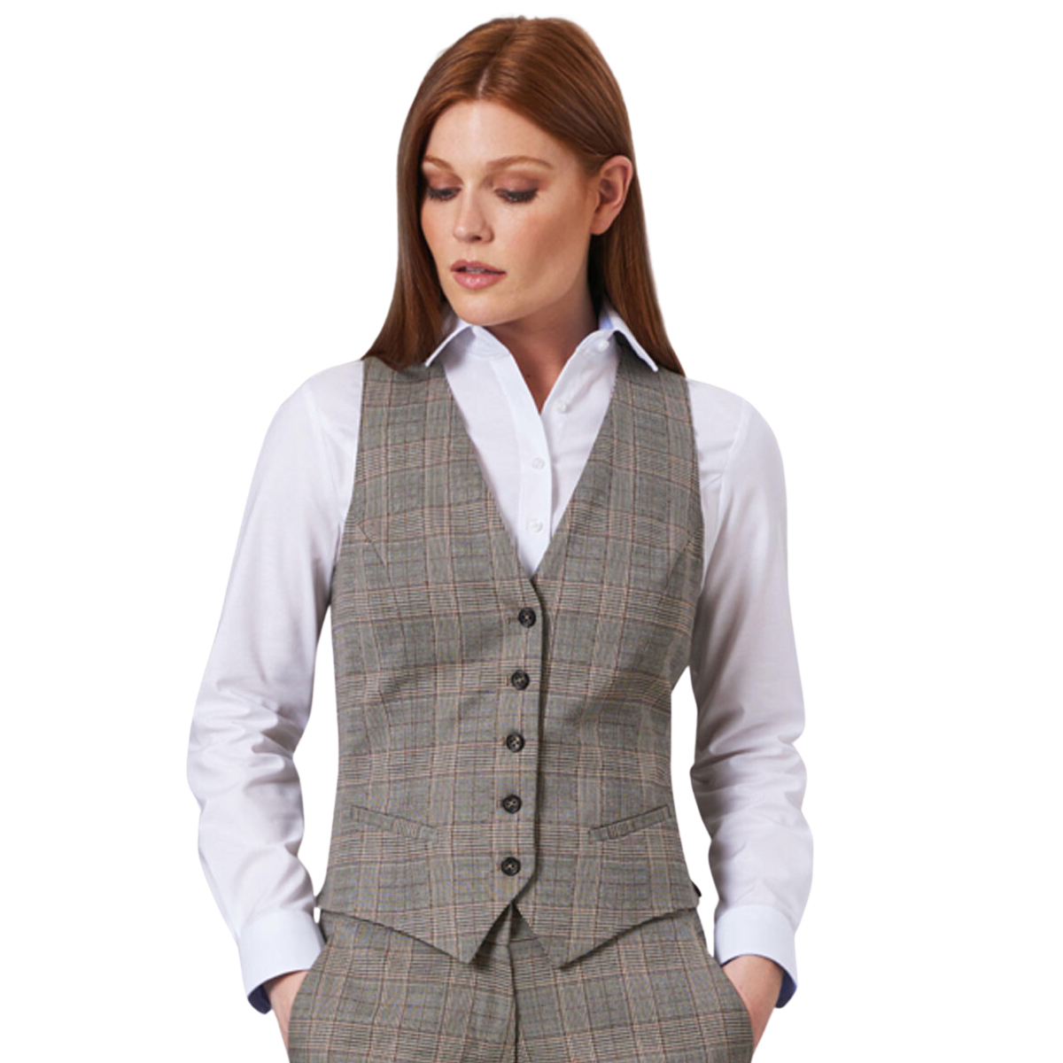 Grey check waistcoat sale