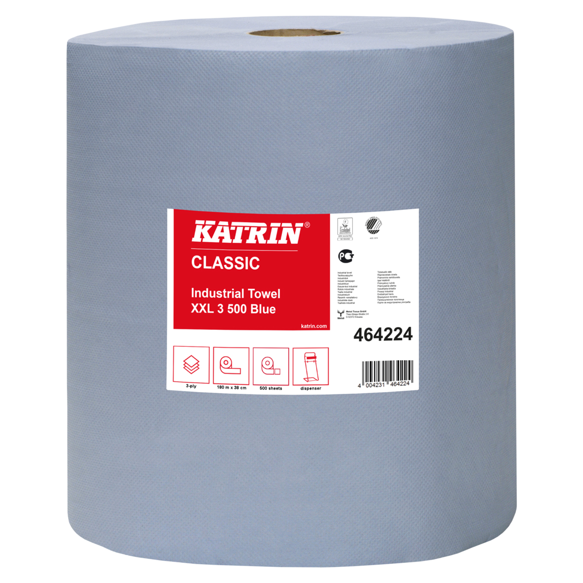 Katrin classic industrial towel xxl 3 blue laminated - pack of 2      