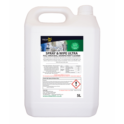 Fresh 365 spray & wipe ultra 5 litres