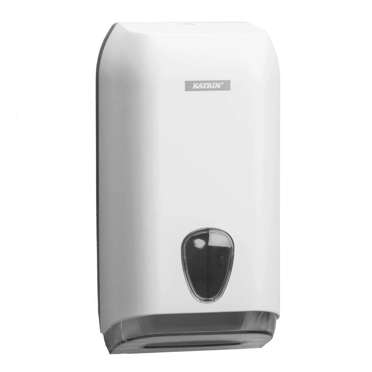 Katrin plastic dispenser for folded toilet paper - white