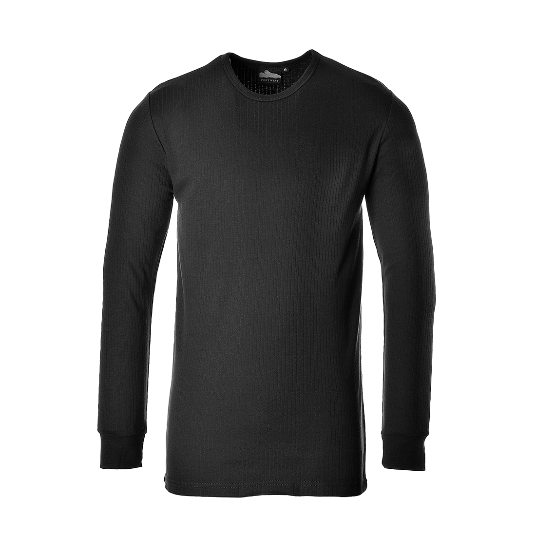 Portwest b123 thermal t-shirt long sleeve - black - xs