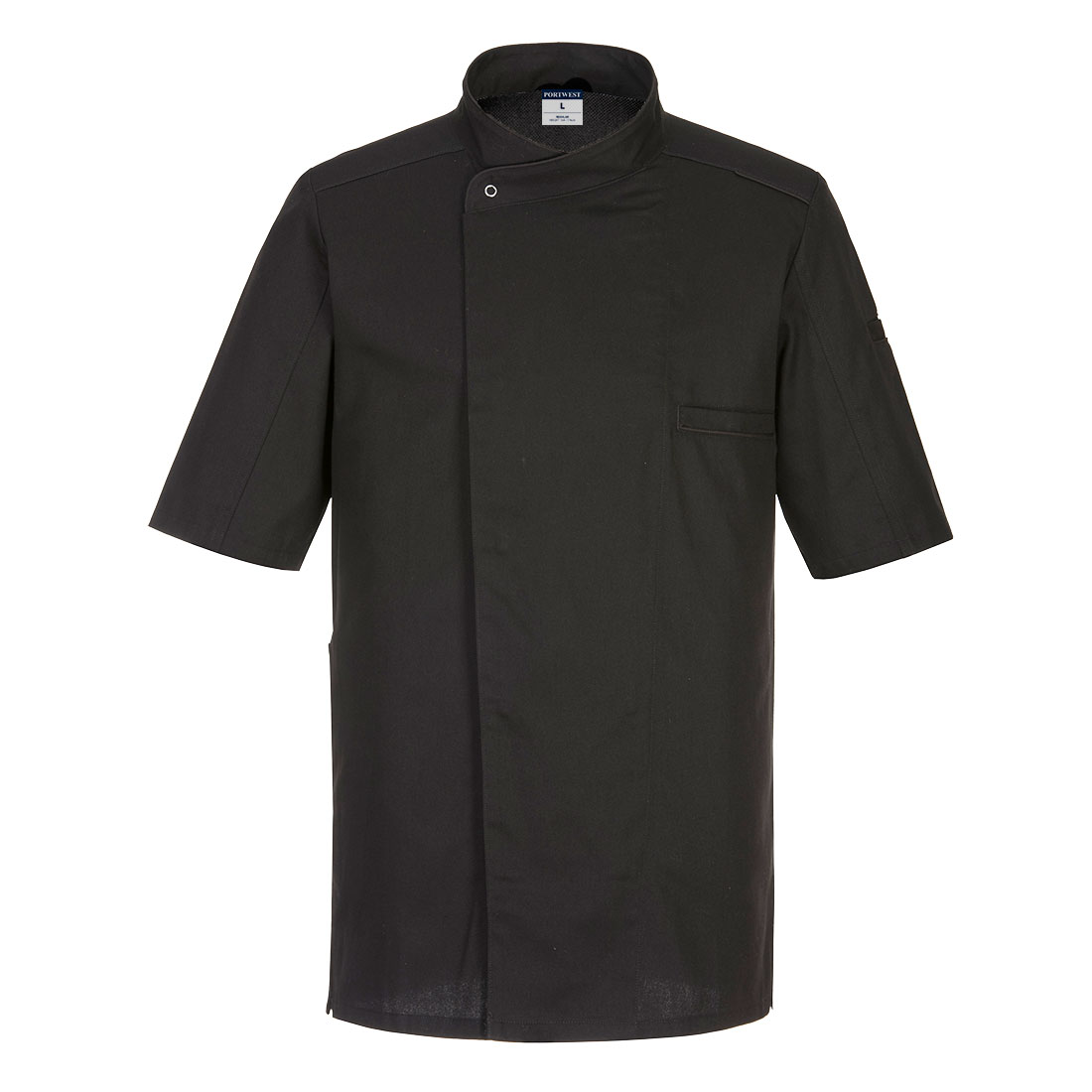 Portwest c735 chefs meshair pro surrey s/s jacket - black - 2xl