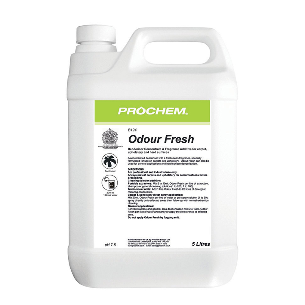 Prochem b124 odour fresh deodoriser 5 litres