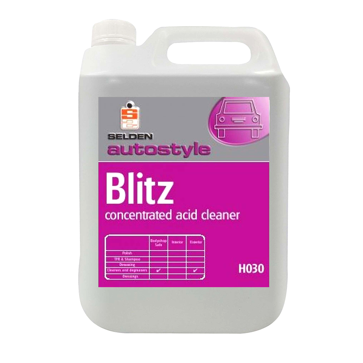 H030 autostyle blitz concentrated acid cleaner - 2 x 5 litres