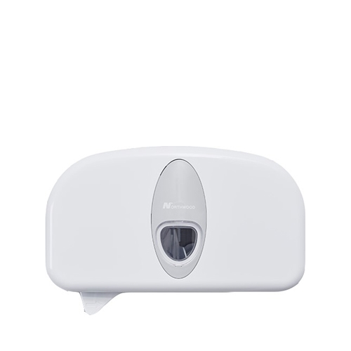 Double coreless toilet roll dispenser
