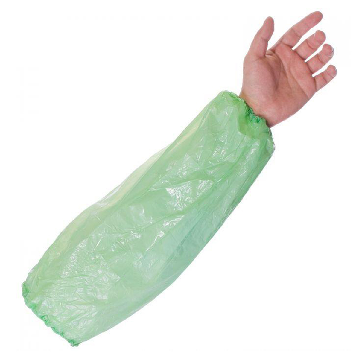 Economy pe disposable oversleeves - green - 20 x 100