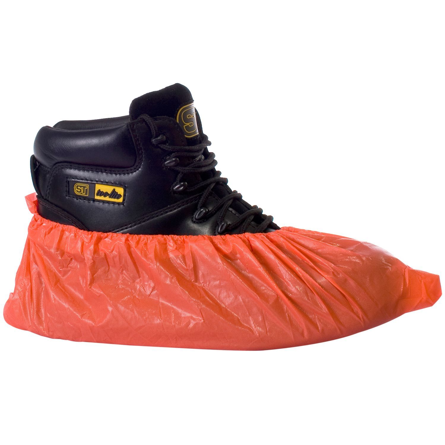 Supertouch cpe disposable overshoe - case of 2000 - red