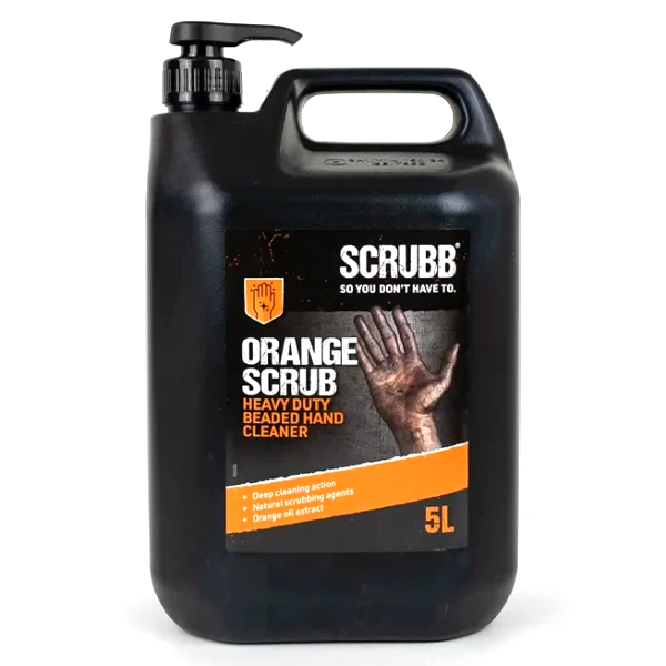 Scrubb h23 orange scrub heavy duty beaded hand cleaner 5 litres (pump top)