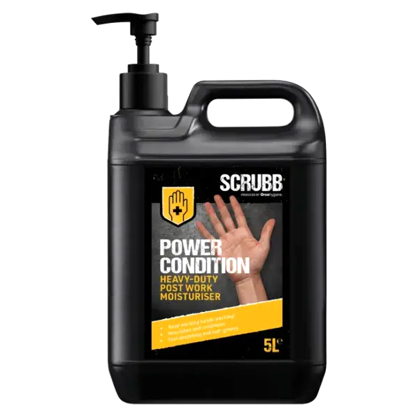 Scrubb h24 power condition heavy duty post work hand moisturiser 5 litres (pump top)