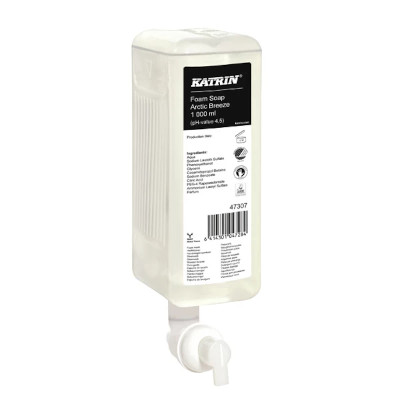 Katrin commercial hand wash foam soap 1000ml - sunny garden - 6 pack