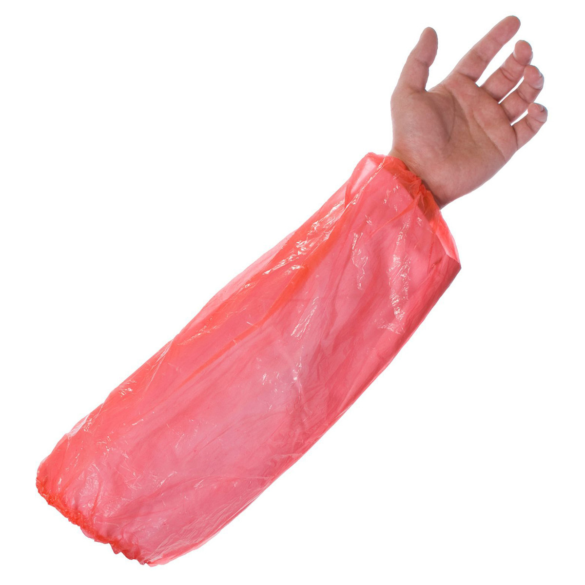 Economy pe disposable oversleeves - red - 20 x 100